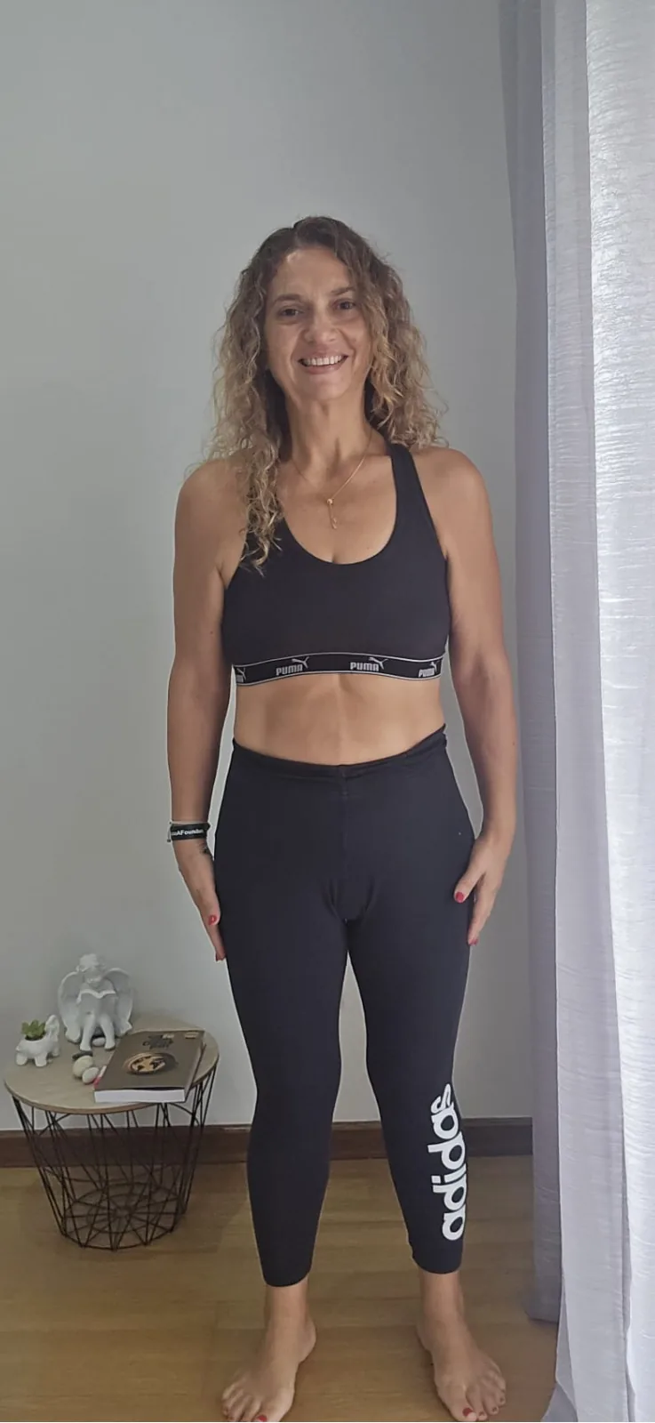 Beatriz Rebelo depois do seu percurso, vista de frente