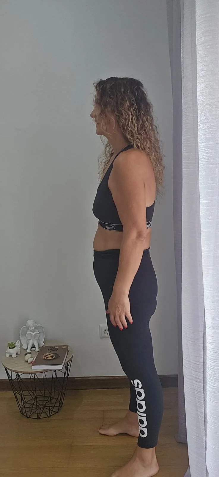 Beatriz Rebelo depois do seu percurso, vista de perfil